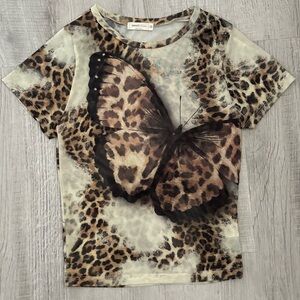 cute y2k 2000s fairy sheer butterfly top